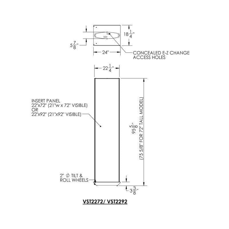 VERSA-STAND Heavy Duty Weatherproof Outdoor Sign Holder - Visiontron