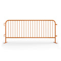 30 Pack - 8.5 Ft Powder-Coated Steel Barricades + Storage Cart