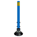 FlexStake 750 Series Surface Mount Center Line Round Base Traffic Delineator - Blue Tubular Post with Reflective Options