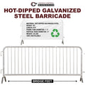 8.5 Ft Hot-Dipped Galvanized Steel Barricade