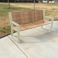 Vertical Slats Wood Park Bench - 67 In.