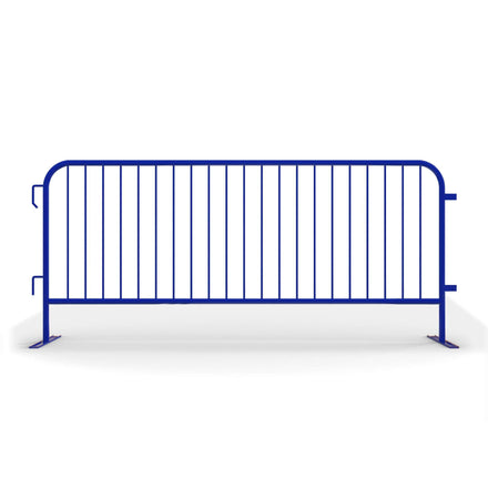 30 Pack - 8.5 Ft Powder-Coated Steel Barricades + Storage Cart