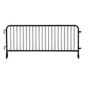 30 Pack - 8.5 Ft Powder-Coated Steel Barricades + Storage Cart