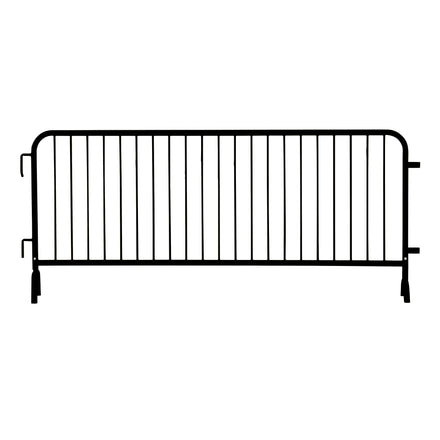 30 Pack - 8.5 Ft Powder-Coated Steel Barricades + Storage Cart