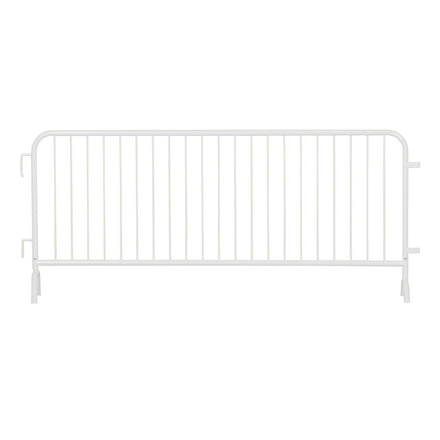 30 Pack - 8.5 Ft Powder-Coated Steel Barricades + Storage Cart