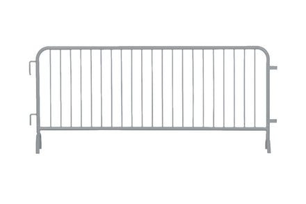 20 Pack - 8.5 Ft Powder-Coated Steel Barricades