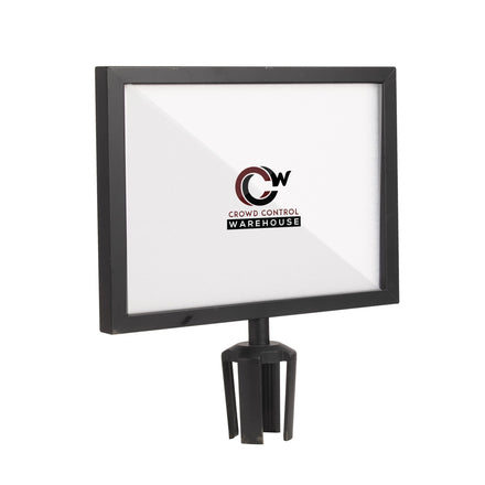 Post Top Sign Frame for CCW Series Retractable Belt Barriers