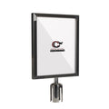 Post Top Sign Frame for CCW Series Retractable Belt Barriers