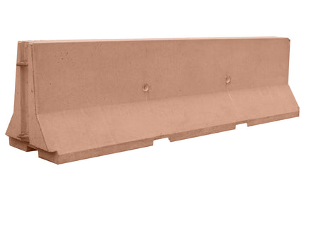 Plain Concrete Jersey Barrier - Straight End