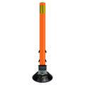 FlexStake 750 Series Surface Mount Traffic Delineator - Orange Tubular Post with Reflective Sheeting Options