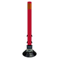 FlexStake 750 Series Surface Mount Traffic Delineator - Red Tubular Post with Reflective Sheeting Options