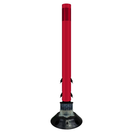 FlexStake 750 Series Surface Mount Traffic Delineator - Red Tubular Post with Reflective Sheeting Options