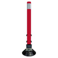 FlexStake 750 Series Surface Mount Traffic Delineator - Red Tubular Post with Reflective Sheeting Options