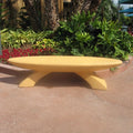 6 Ft. Modern Oval Backless Concrete Park Bench