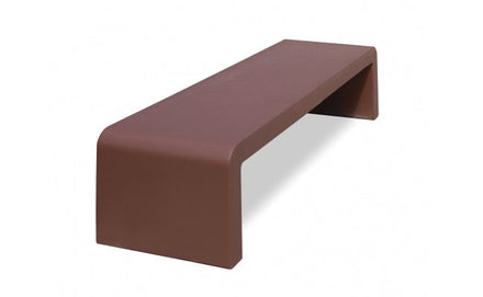 6 Ft. Modern Rounded Edge Concrete Park Bench Without Back