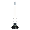 FlexStake 750 Series Surface Mount Center Line Round Base Traffic Delineator - White Tubular Post with Reflective Sheeting Options