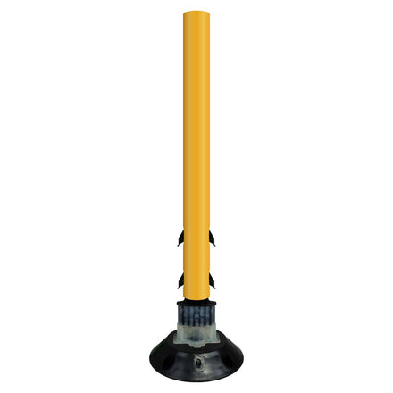 FlexStake 750 Series Surface Mount Traffic Delineator - Yellow Tubular Post with Reflective Sheeting Options