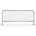 30 Pack - 8.5 Ft Powder-Coated Steel Barricades + Storage Cart