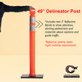 Delineator Post with Base, 49 in. - Trafford Industrial