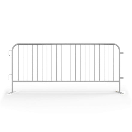 30 Pack - 8.5 Ft Powder-Coated Steel Barricades + Storage Cart