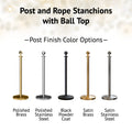 Ball Top Dual Rope Stanchion with Low Profile Base - Montour Line CXLineD