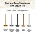 Crown Top Dual Rope Stanchion with Sloped Base - Montour Line CLineD