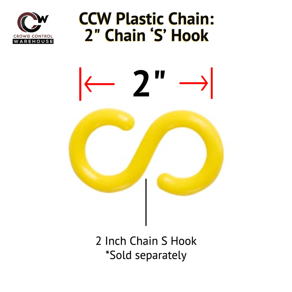 Heavy Duty Plastic Chain - 3.0 - Standard Colors by Crowd Control Warehouse