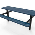 Double Pedestal Rectangular Picnic Table - Circular Pattern - Inground Mount