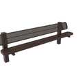 Single Pedestal Park Bench with Back - Circular Pattern