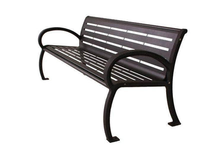 Wilmington Horizontal Slatted Back Park Bench