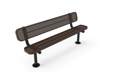 Standard Park Bench with Back - Circular Pattern