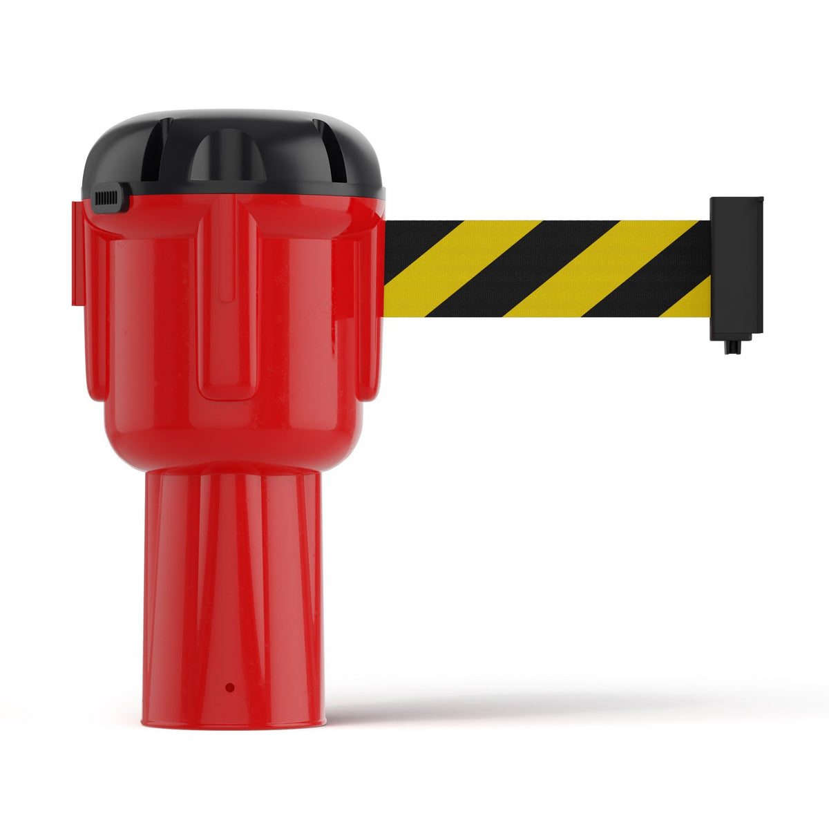 Cone-Mounted Retractable Belt Barrier, Red Case - Montour Line CM160 ...