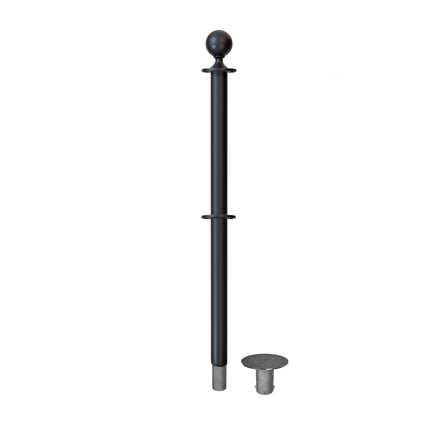 Ball Top Dual Rope Stanchion with Removable Base - Montour Line CXLineDR