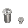 Retractable Belt Barrier Stanchion, Mini Socket Base, Satin Stainless Steel Post, 7.5 ft Belt - Montour Line MX630SK