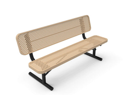 Player's Park Bench with Back - Circular Pattern