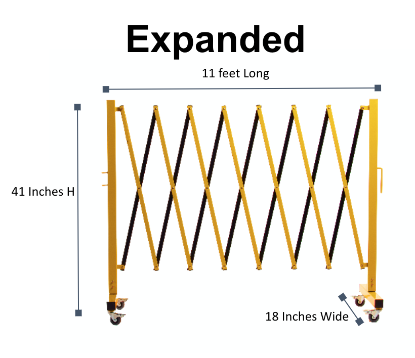 Metal Expandable Barricade, 16 Ft. and 11 Ft - Trafford Industrial ...