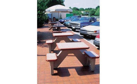 Two Bench ADA Accessible Square Concrete Picnic Table