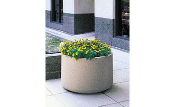 Modern Medium Round Concrete Planter - 48 in. x 36 in.