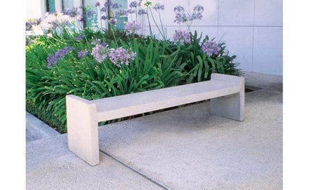 6 Ft Concrete Smooth Backless Park Bench