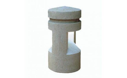 Cylindrical Bollard with Recessed Built-In Lighting