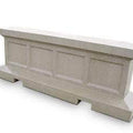 Recessed Wall Concrete Jersey Barriers - 4 Rectangular Inserts - Straight End