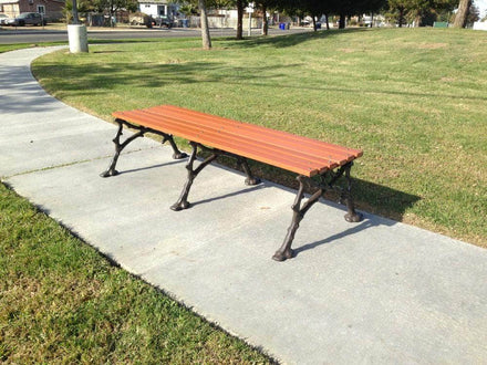 Vines Wood Backless Park Bench - 48 In.
