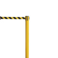 Retractable Belt Barrier Stanchion, Water Fillable Base, Red PVC Plastic Post, 9 Ft Belt - Montour Line MSH630